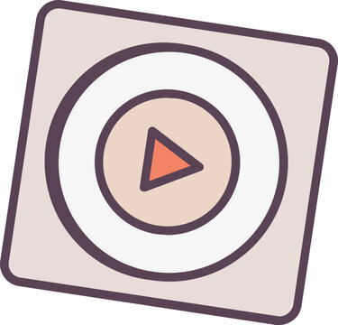recommend clip art: Play Button Icon Outline Illustration