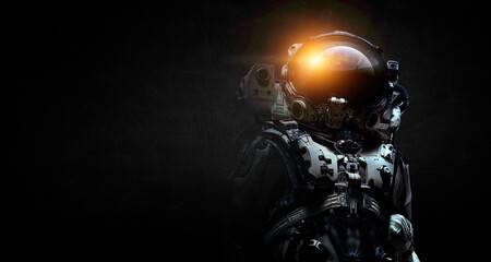 Astronaut and space exploration theme.