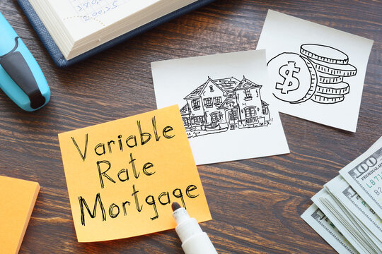 Variable Rate Mortgage is shown on the business photo using the text