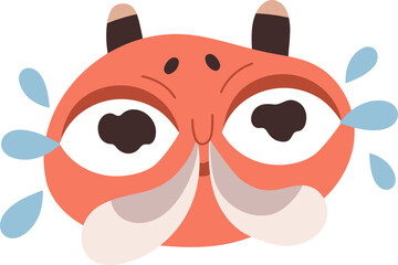 Funny Abstract Character Face Icon Cartoon Illustration