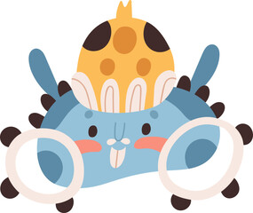 Abstract Creature Icon Cartoon Illustration