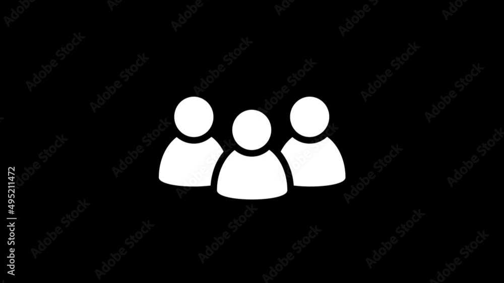 Poster white picture of people on a black background. subscribers and users. distortion liquid style transi