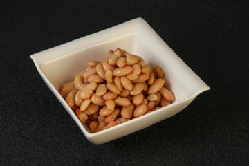 White beans kidney in the bowl