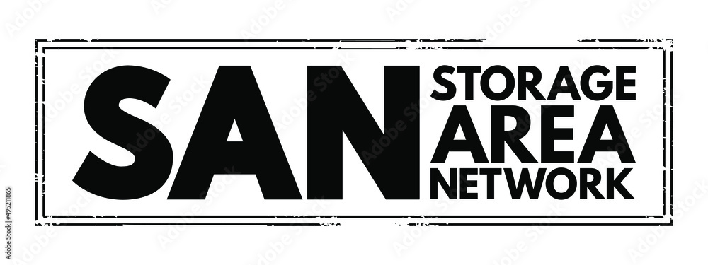 Poster san storage area network - computer network which provides access to consolidated, block-level data 