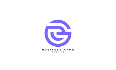 EG, GE, Abstract initial monogram letter alphabet logo design