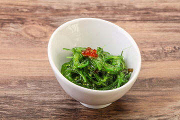 Asian traditional chukka salad in the bowl