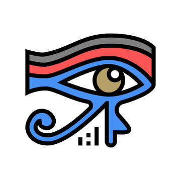 eye egypt color icon vector. eye egypt sign. isolated symbol illustration