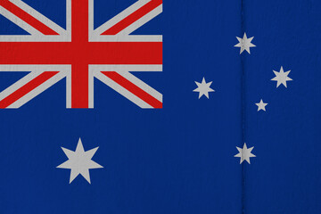 Patriotic wooden background in colors of national flag. Australia