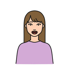 驚いている女性