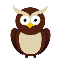 Cute Owl Bird Cartoon Vector