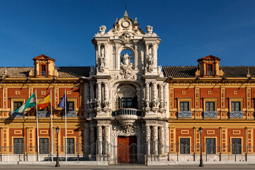 Fototapeta na wymiar Sevilla, Palacio de San Telmo, Andalusien, Spanien 