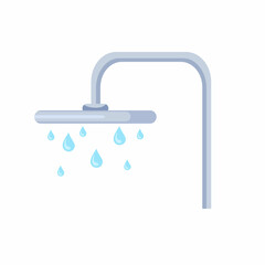 Obraz premium Shower. Personal hygiene. cosmetic procedure. Vector cartoon