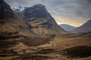 Going through the mountains in Glencoe