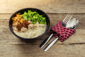 Paste of rice flour.vintage tone.