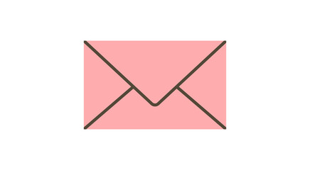Envelope and mail flat illustration.