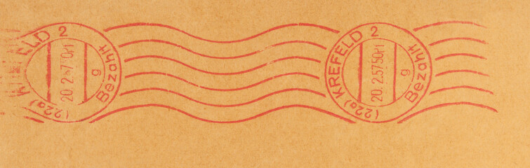 post letter mail brief frankierung frankiert red rot used vintage retro gebraucht gestempelt...
