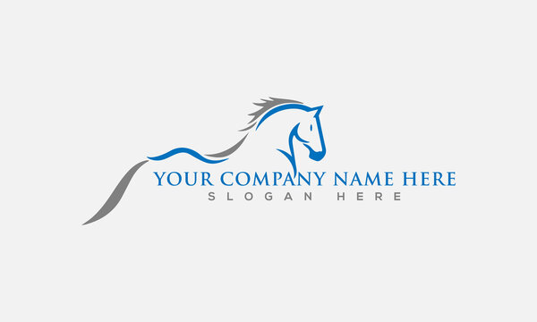 horse isolated on white
Fast Horse logo Design Vector, Creative Initials