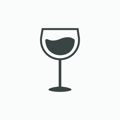 red wine icon vector isolated. glass, wineglass, alcohol, drink icon vector symbol