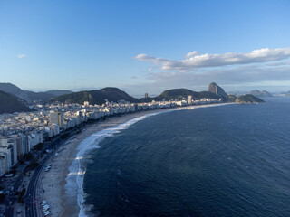 Sunset at Copacabana Beach Boardwalk, Rio de Janeiro, Brazil