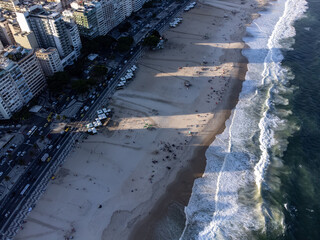 Sunset at Copacabana Beach Boardwalk, Rio de Janeiro, Brazil