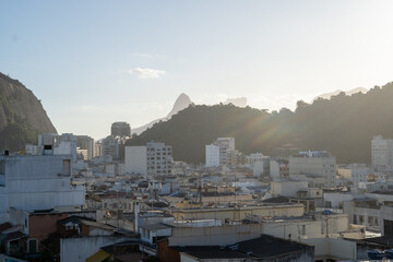 Sunset at Copacabana Beach Boardwalk, Rio de Janeiro, Brazil