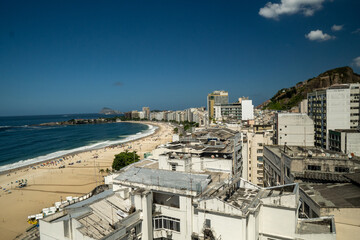 Sunset at Copacabana Beach Boardwalk, Rio de Janeiro, Brazil
