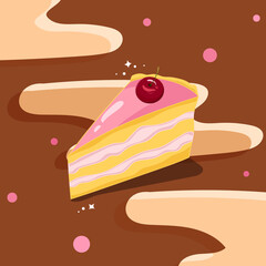 cute junk food bakery cartoon illustration