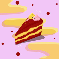 cute junk food bakery cartoon illustration