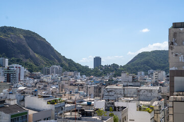 Sunset in Copacabana, Christ the Redeemer, Rio de Janeiro, Brazil