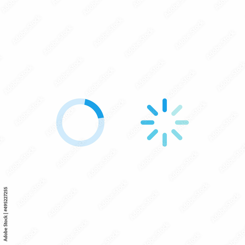 Poster circle loading icon vector in flat style