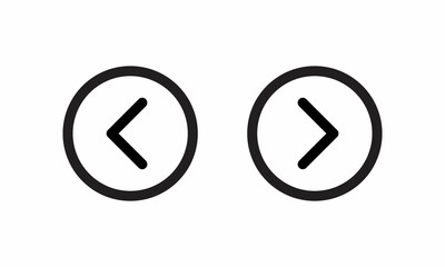 Turn Right and Left Arrow Icon. Previous and Next Sign Symbol