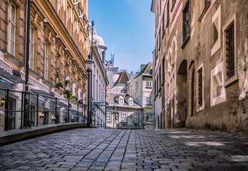 Vienna, Austria: Greek street in the old city center (in german Griechengasse), one of Vienna's most famous streets  