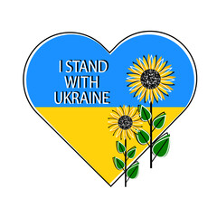 A heart in colors of Ukrainian flag.