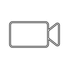 Video camera icon in line style