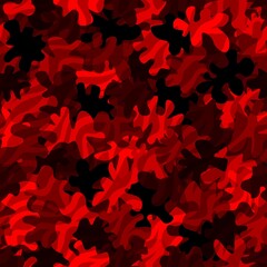 Camouflage red pattern. Decorative clothing style masking camo repeat print