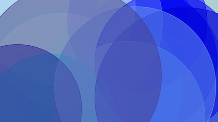 Fototapeta premium Abstract blue circles overlay with white background