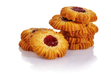 Cookies with cherry jam