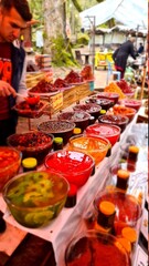 Fototapeta na wymiar Bazaar - Food - PickleIran, Gilan Province, Rudkhan Castle