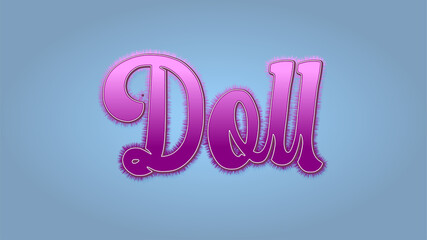 doll editable text effect