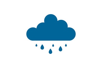 Cloud rain icon. Cloudy weather vector illustration in flat style