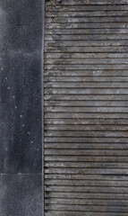 Urban 3 dimensional concrete shutter panel background texture