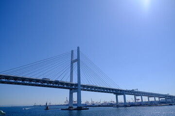 Fototapeta na wymiar YOKOHAMA Bay Bridge (YOKOHAMA_JAPAN)
