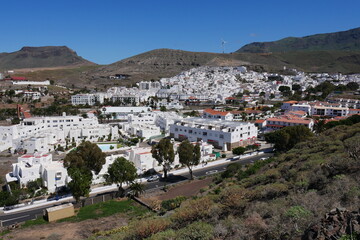 Fototapeta na wymiar Blick auf Agaete auf Gran Canaria