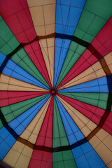 Blick nach oben in den Hei&szlig;luftballon