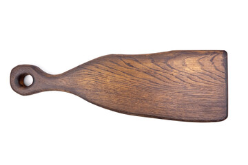 Wooden cutting board isolated on white