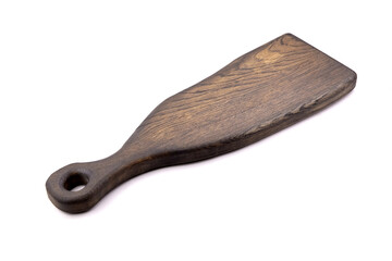 Wooden cutting board isolated on white