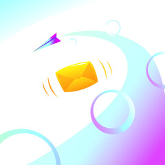 Vector image. A new message has arrived. Notification.