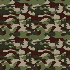 Fototapeta premium Urban camouflage background, vector seamless army texture, modern textile illustration.