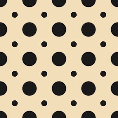 Polka dot pattern vector texture, seamless print.
