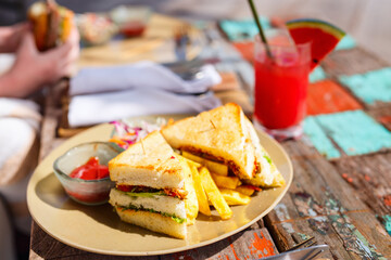 Club sandwich lunch